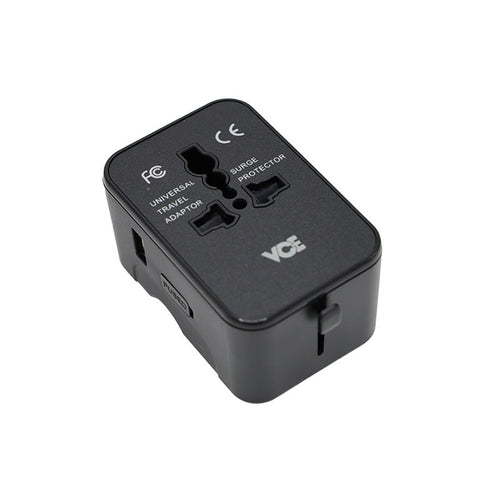 VCE VE-TA5C 2C1A Universal Travel Adaptor (Black)
