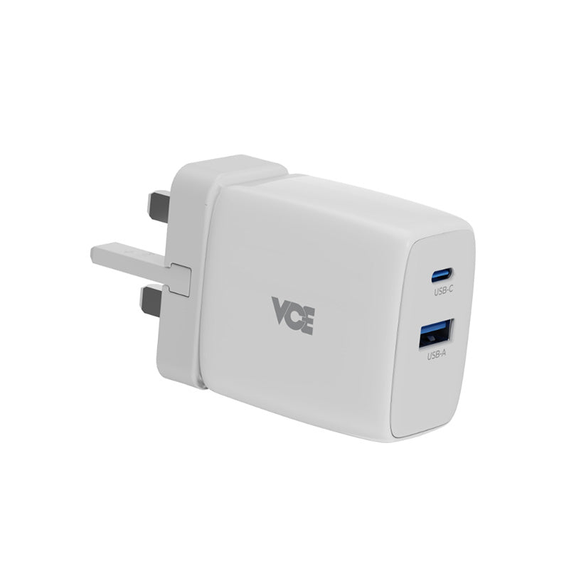 VCE VE-PA01-WH PD65W GaN Wall Charger(1A+1C) White