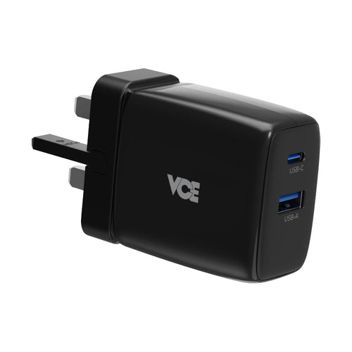 VCE VE-PA01-BK PD65W GaN Wall Charger(1A+1C) Black