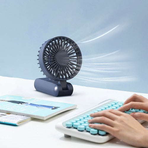 VCE VE-LAC63 Foldable Fan with Digital Display (Dark Blue)