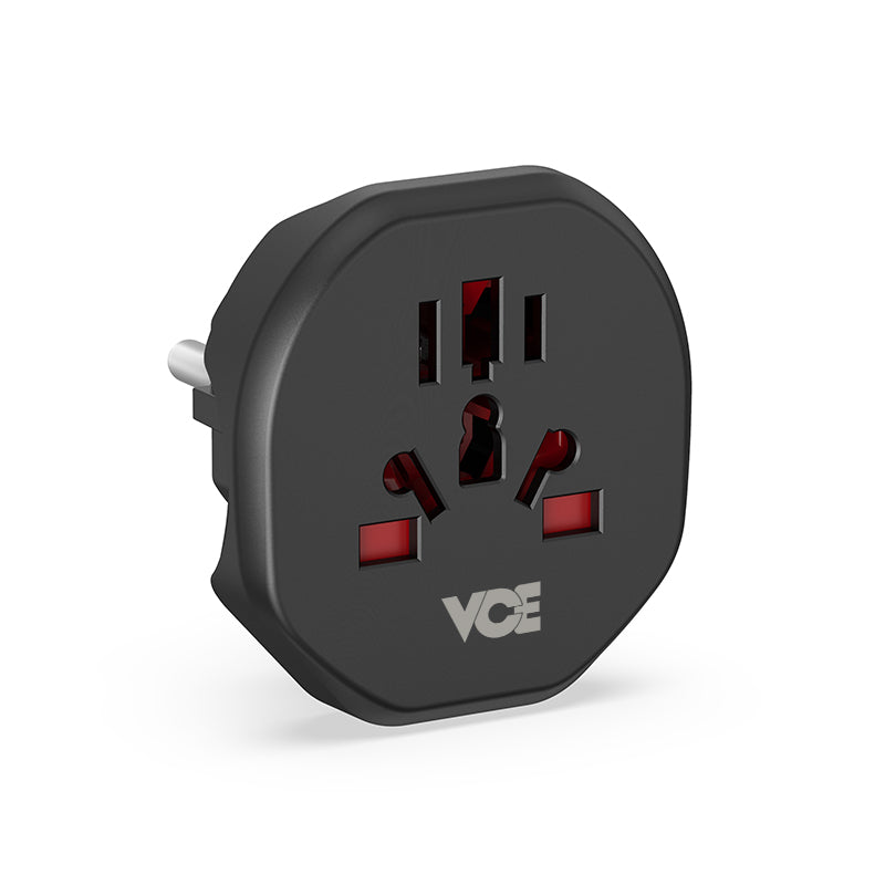 VCE VE-TA12 EU Standard Travel Adaptor with Surge Protection