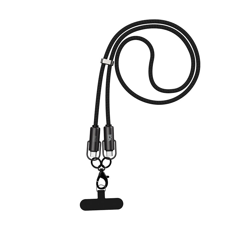 VCE VE-TC06 PD60W USB-C to USB-C Zinc Lanyard Cable