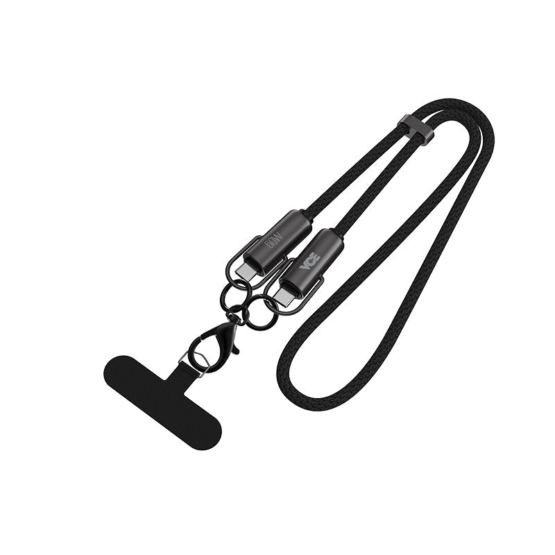 VCE VE-TC06 PD60W USB-C to USB-C Zinc Lanyard Cable