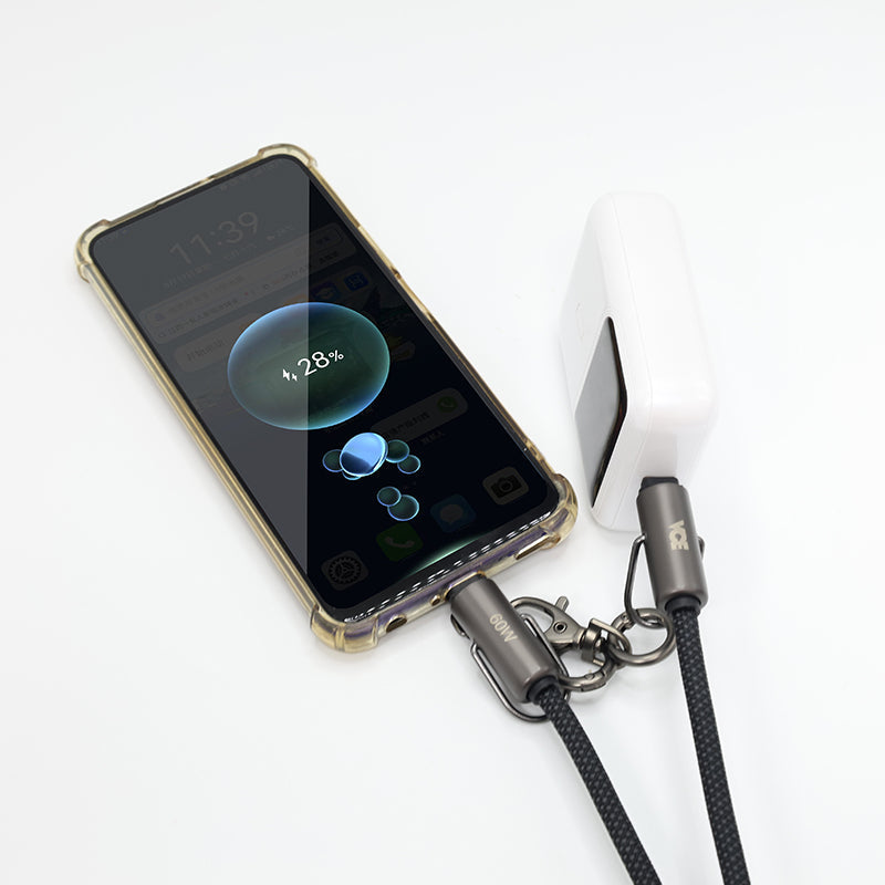 VCE VE-TC06 PD60W USB-C to USB-C Zinc Lanyard Cable