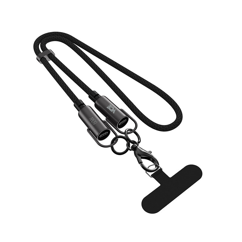 VCE VE-TC06 PD60W USB-C to USB-C Zinc Lanyard Cable