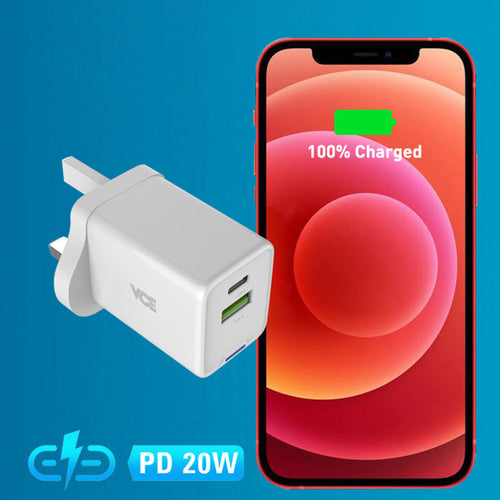 VCE VE-PA02-WH PD20W 1A1C GaN Charger White