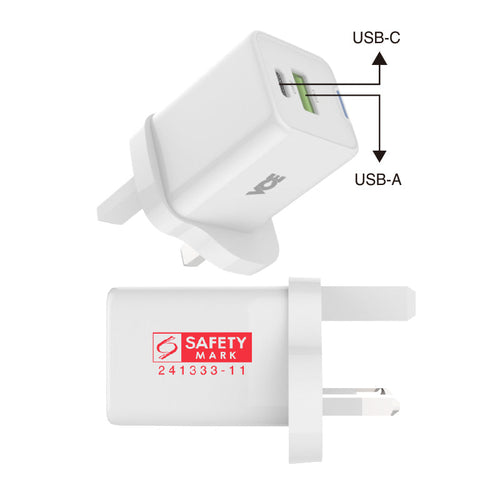 VCE VE-PA02-WH PD20W 1A1C GaN Charger White