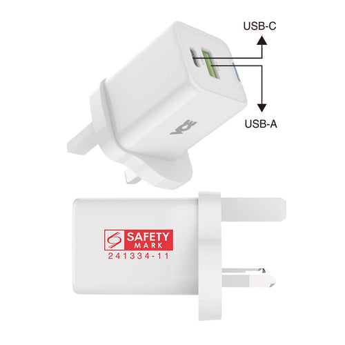 VCE VE-PA03-WH PD30W 1A1C GaN Charger White