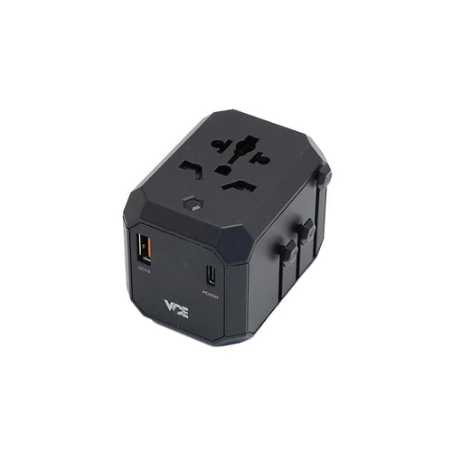 VCE VE-TA16-BK PD30W 1A1C Universal Travel Adaptor Black