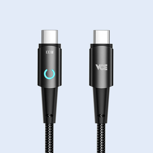 VCE VE-TC09-BK PD100W USB-C to USB-C Cable Black