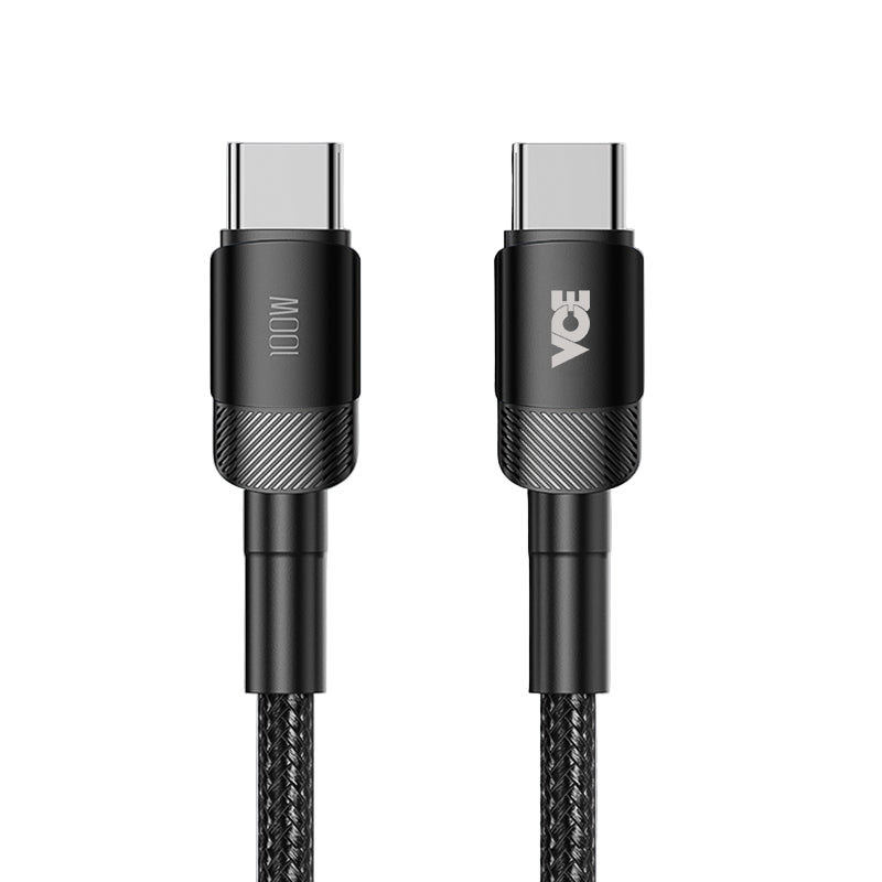 VCE VE-TC11-BK PD100W 1M USB-C to USB-C Cable Black