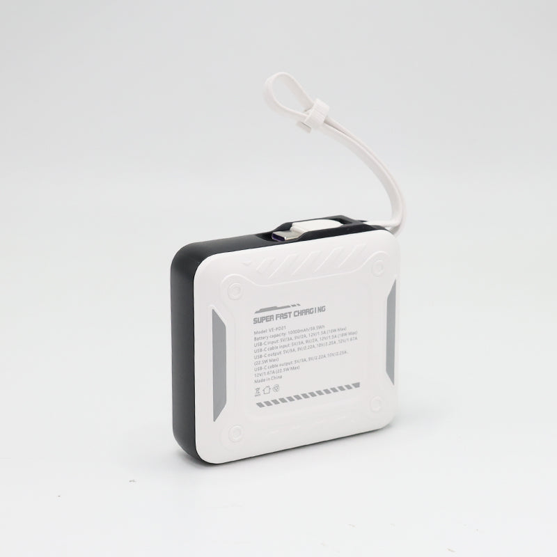 VCE VE-PD21 PD22.5W 10000mAh Power Bank (White)