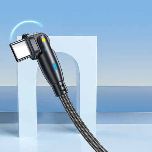 VCE VE-TC12-BK 180° PD100W 1M USB-C to USB-C Cable Black