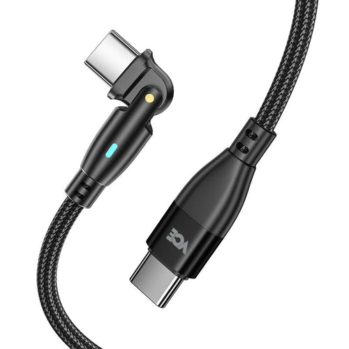 VCE VE-TC12-BK 180° PD100W 1M USB-C to USB-C Cable Black