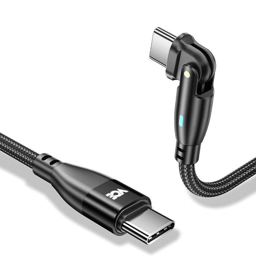 VCE VE-TC12-BK 180° PD100W 1M USB-C to USB-C Cable Black