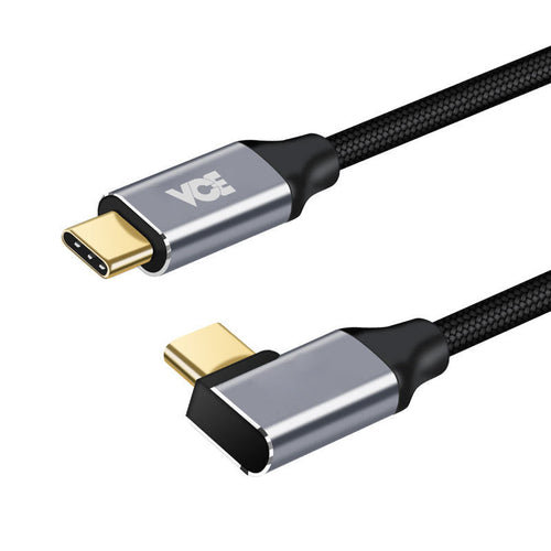 VCE VE-TC14-BK 90° PD100W 1M USB-C to USB-C Cable Black