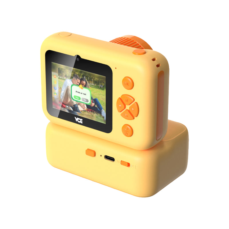 VCE VE-CA03 Kids Print Camera with Tripod (Yellow)
