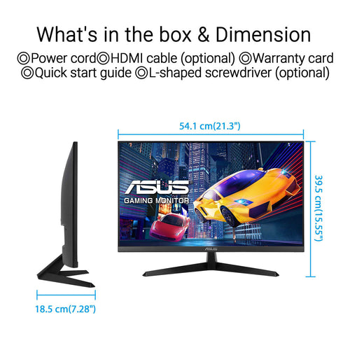 Asus VY249HGR - 23.8 FHD IPS 120Hz Eye Care Gaming Monitor