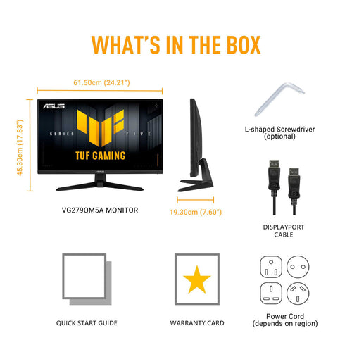 Asus TUF Gaming VG279QM5A - 27 FHD IPS 240Hz Gaming Monitor