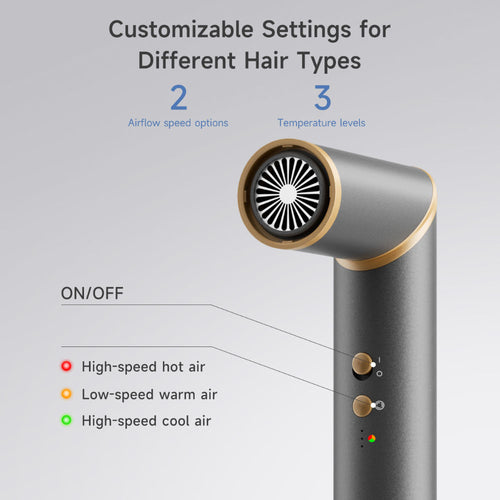 Simplus RFSH003GY01-S Multifunctional Hair Dryer with Brush Black