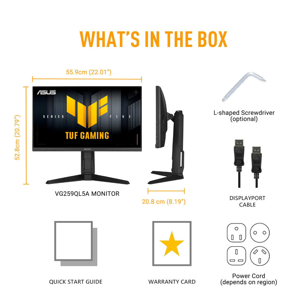 Asus TUF Gaming VG259QL5A - 24.5 FHD IPS 200Hz Gaming Monitor