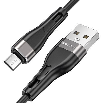 Borofone BX46 Rush Silicone Micro USB Cable (Black)