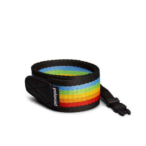 Polaroid Camera Strap Flat - Rainbow Black