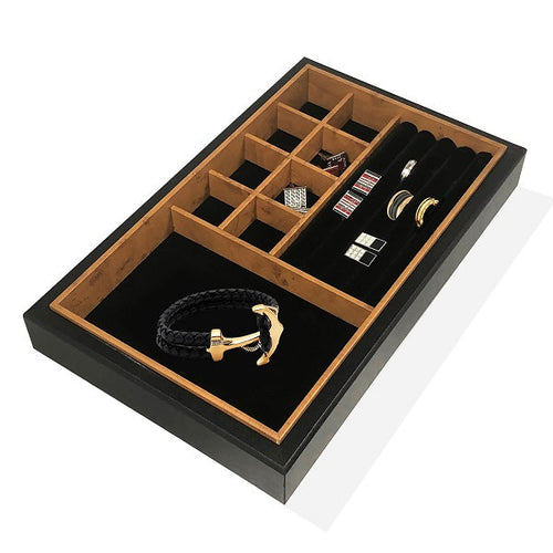 Urburn JBWBL11-BLK 10 Cmpt Jewellery Tray