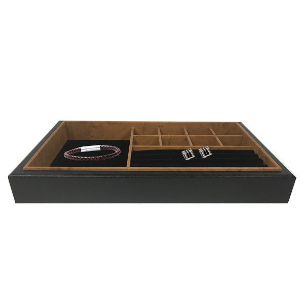 Urburn JBWBL11-BLK 10 Cmpt Jewellery Tray