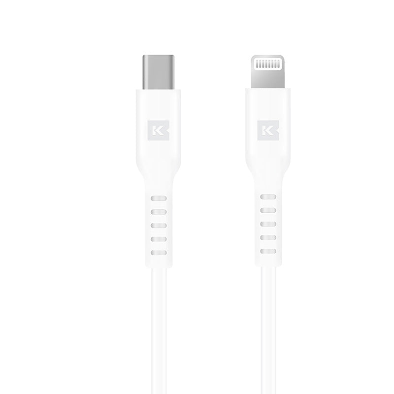 Kaizen KZ-3MLTCW 3M Lightning to USB-C Cable (White)