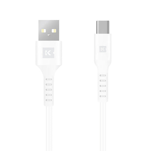 Kaizen KZ-2MCTAW 2M USB-C to USB-A Cable (White)