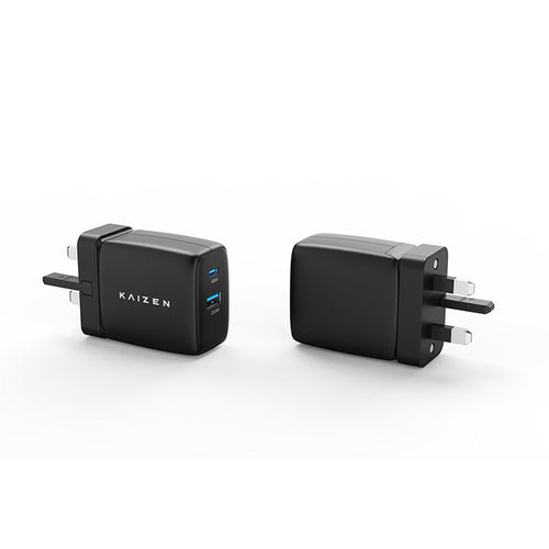 Kaizen K2-GWC65WACB 65W USB-A and USB-C GaN Wall Charger  (Black)