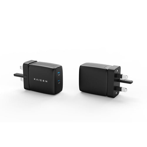 Kaizen KZ-GWC65WCCB 65W Dual USB-C GaN Wall Charger (Black)
