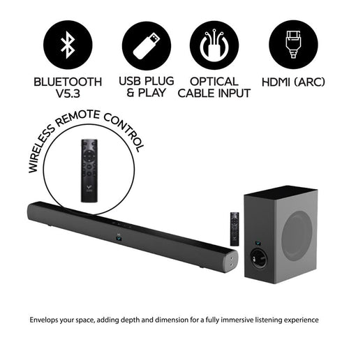 Vinnfier Hyperbar 600 BTRW Soundbar + Subwoofer