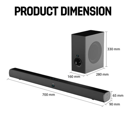 Vinnfier Hyperbar 600 BTRW Soundbar + Subwoofer