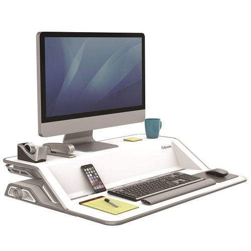 Fellowes Lotus Sit-Stand Workstation (0009901) White
