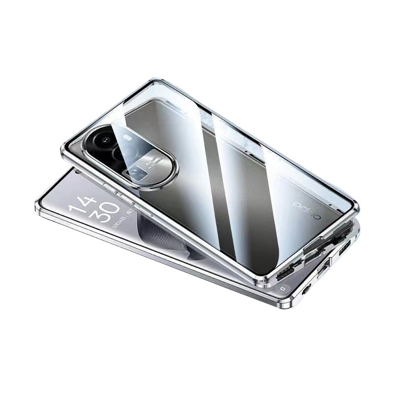 Komass OPPO Reno10 Pro+ Clear Glass Shell 360 Case - Black