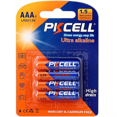 Pkcell Ultra Digital Alkaline Battery 1.5V AAA/LR03 4 in 1