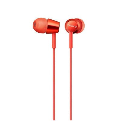 Sony MDR-EX155AP Earphones with Mic (Red)