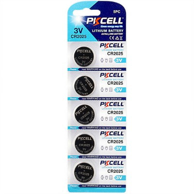 Pkcell CR2025 3V Lithium Manganese Battery 5 in 1