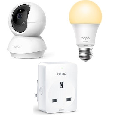 TP-Link L510E Dimmable Smart Bulb + C200 HD WiFi Cloud Camera + P100 Smart Plug [Bundle Deal]