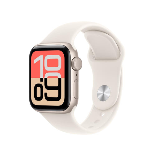 Apple Watch SE 3 GPS 40mm Starlight Aluminium Case with Starlight Sport Band - S/M (MEH34X/A)