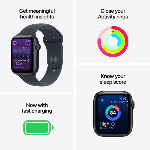 Apple Watch SE 3 GPS 40mm Starlight Aluminium Case with Starlight Sport Band - S/M (MEH34X/A)