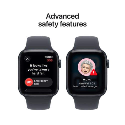 Apple Watch SE 3 GPS 44mm Midnight Aluminium Case with Midnight Sport Band - M/L