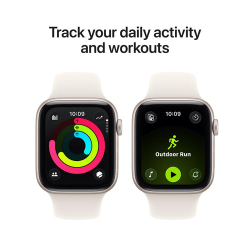 Apple Watch SE 3 GPS + Cellular 44mm Starlight Aluminium Case with Starlight Sport Band - S/M