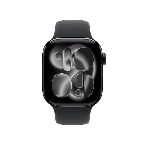 Apple Watch Series 11 GPS 42mm Jet Black Aluminium Case with Black Sport Band - M/L (MEQU4X/A)