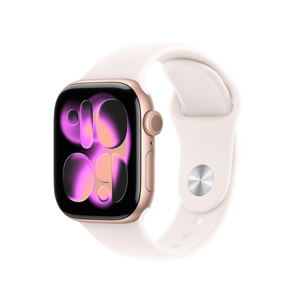 Apple Watch Series 11 GPS 42mm Rose Gold Aluminium Case with Light Blush Sport Band - M/L (MEU44X/A)
