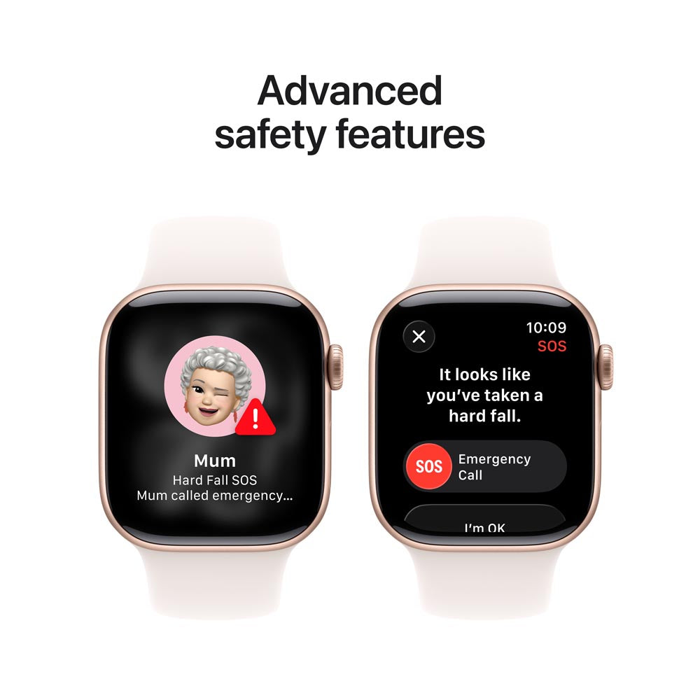 Apple Watch Series 11 GPS 42mm Rose Gold Aluminium Case with Light Blush Sport Band - S/M