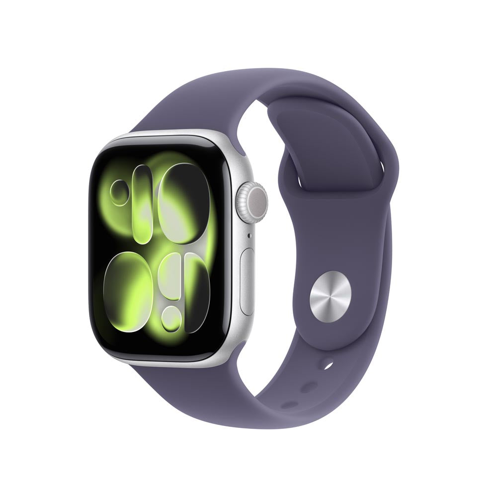 Apple Watch Series 11 GPS 42mm Silver Aluminium Case with Purple Fog Sport Band - S/M (MEU64X/A)