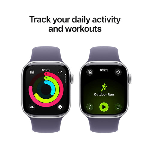 Apple Watch Series 11 GPS 42mm Silver Aluminium Case with Purple Fog Sport Band - M/L (MEU74X/A)